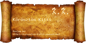Körösztös Kitti névjegykártya