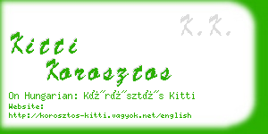 kitti korosztos business card